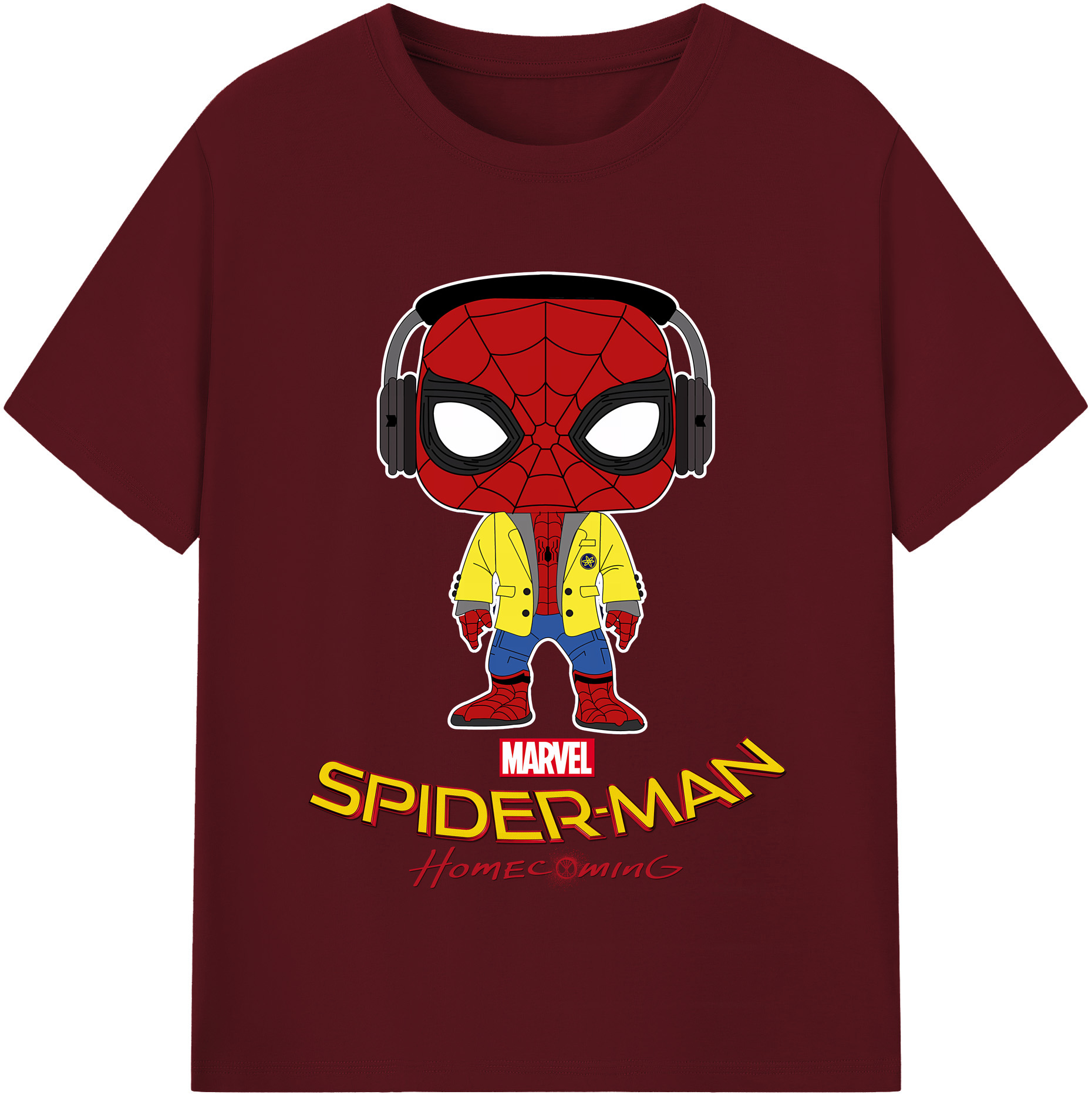 （画像用） Spider Man スパイダーマン 綿100％半袖Tシャツ（フロントプリント）